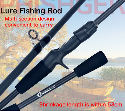 PHISHGER Spinning Baitcasting Travel Carbon Mini Goods For Fishing Rods Casting Weight 5-30g M Fast Ultralight Lure Trout Pole