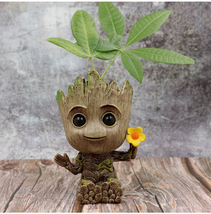 Modern Vases For Flowers Pot Groot Garden Pots Planters Anime Figurines Home Decoration Accessories Office Storage Pen Case