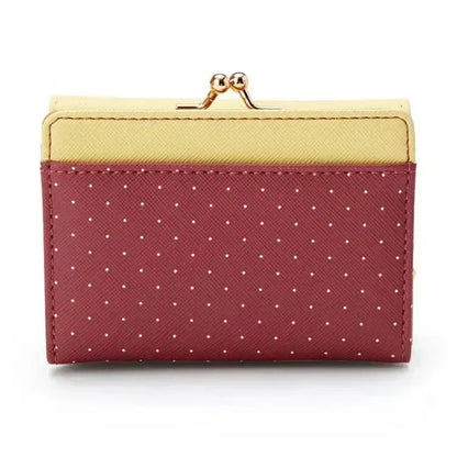 Sanrio Hello Kitty Bag Kawaii Cinnamoroll My Melody Kuromi Casual Fashion PU Leather Wallet Cute Folding Light Card Bag New 2024