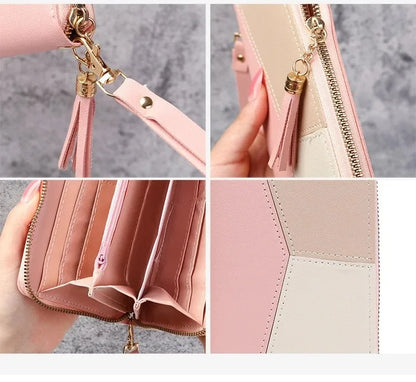 New Fashionable Japanese and Korean Large Capacity Zipper Wallet Long Wallet for Women Handheld Bag for Women
