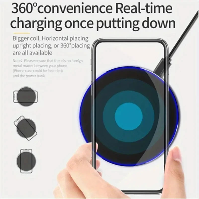 30W Fast Wireless Charger Pad for iPhone 14 13 12 11 Pro Max Samsung Galaxy S22 S21 S20 S10 S9 Xiaomi Wireless Charging Station