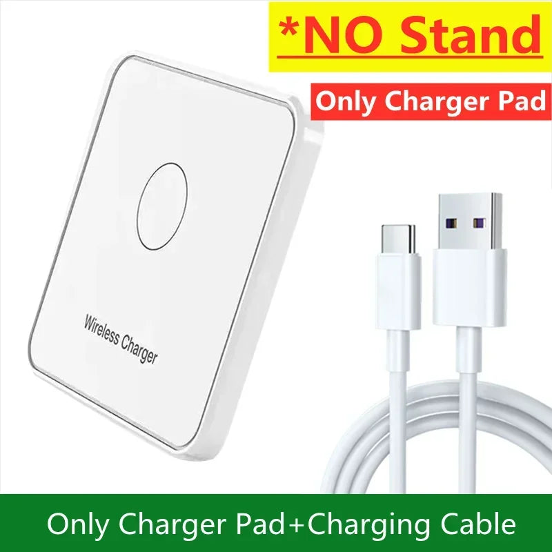 30W Wireless Charger Pad Stand Desktop Ultra-thin Mobile Phone Fast Charging Dock Station For iPhone 15 14 13 12 Samsung Xiaomi