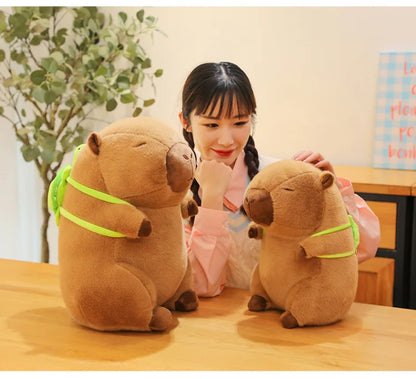 Super Cute Capybara With Turtle Backpack Capibara Plush Doll Giant Kawaii Stuffed Animal Doll Children Kids Birthday Gift Toys