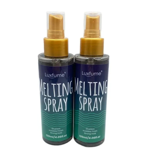 1 bottle Luxfume 120ml Lace Wig Glue Quick Drying Spray, Long Lasting, Invisible Lace, Natural Melting and Holding Mousse