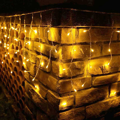 3.5-40M LED Icicle String Lights Christmas Curtain Fairy Lights Garland Remote Outdoor For New Year Wedding Street Holiday Decor