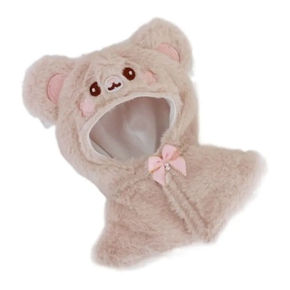 10CM Doll Plush Cloak Gift Toys Accessories Cotton Stuffed Dolls Doll Clothes Plush Outfit Replaceable Cartoon Animal Shawl