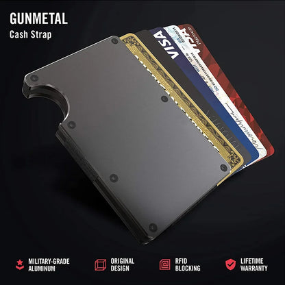 Rfid Credit Card Holder Slim Metal Magic Wallets Men Women Thin Mini Id Bank Cardholder Aluminium Alloy Case Wallet for Men