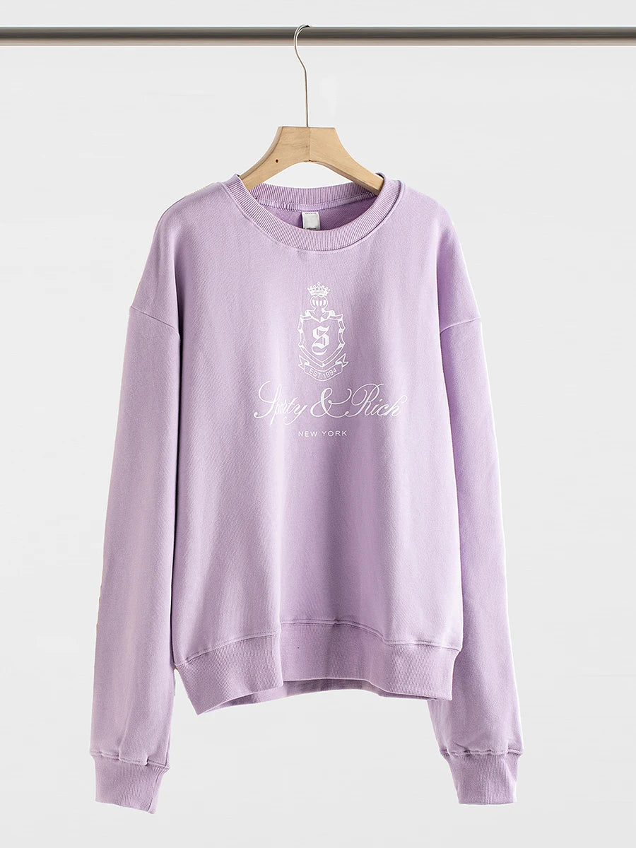 Letter Printed Sport Sweatshirts For Women Loose Casual Long Sleeve Hooded Sweatshirt 2024 New Streetwear Fashion Pullover Tops