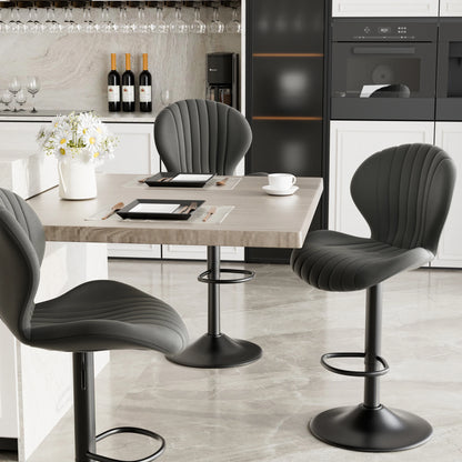 Living Room Chairs  2 Pcs Set Dining Chair Backrest Bar Stools Luxury Modern Soft Bag Stool Adjustable Height Rotating Kitchen Home Furniture
