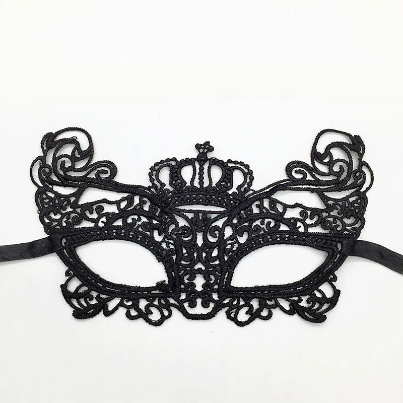 Black Color Sexy Women Lace Masquerade Mask for Carnival Halloween Half Face Cosplay Masks Festive Animal Party Supplies