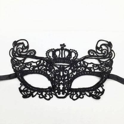 Black Color Sexy Women Lace Masquerade Mask for Carnival Halloween Half Face Cosplay Masks Festive Animal Party Supplies