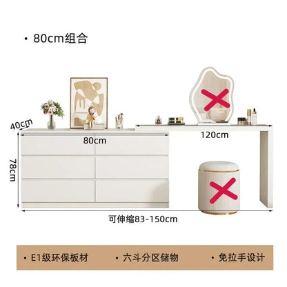 Luxury Dressing Table Drawer White Makeup Mirror Corner Desk Dresser Table Cabinet Organizers Storage Penteadeira Home Furniture