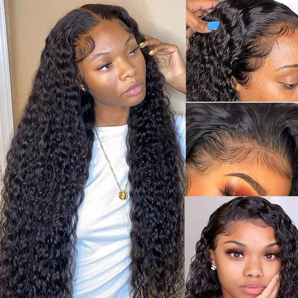 13x6 Hd Lace Frontal Wigs Loose Deep Wave Wigs Brazilian Women Curly Human Hair 30 40 Inch Deep Water Wave 13x4 Lace Front Wig