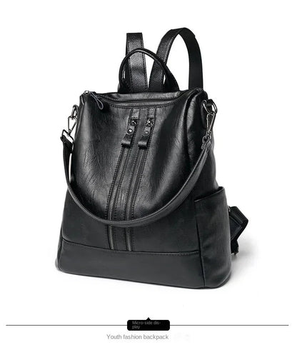 1/3Pcs Genuine Leather Backpack Women's Travel Bag Fashion Women's Fashion Bag Tide Casual Fashion Soft Leather Shoulder Bag