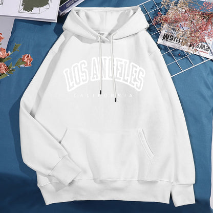 Los Angeles California City Hoody Men Women Creativity Crewneck Clothing Fashion Pullover Hoody Autumn Fleece Warm Streetwear