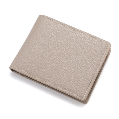 2025 New Wallet Men Short Dollar Clip Zipper Simple Soft Leather Lightweight