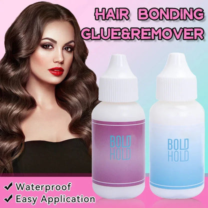 Wig Adhesive Bold Hold Lace Glue for Wigs Extreme Hold Hair Replacement Adhesive for Toupee Systems+HD Wig Caps Stocking Caps