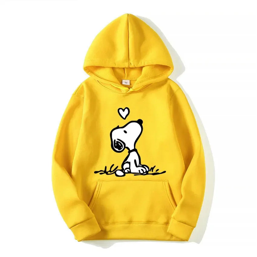 American Cartoon Comics Snoopy Hoodie Women Man Pullover Tops Spring Autumn Men  2024 New Casual Couple Sweatshirt Clothing