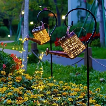 LED Solar Watering Can Light Hanging Kettle Lantern Light Outdoor Waterproof Villa Path Lawn Yard Garden Decoration Lamp