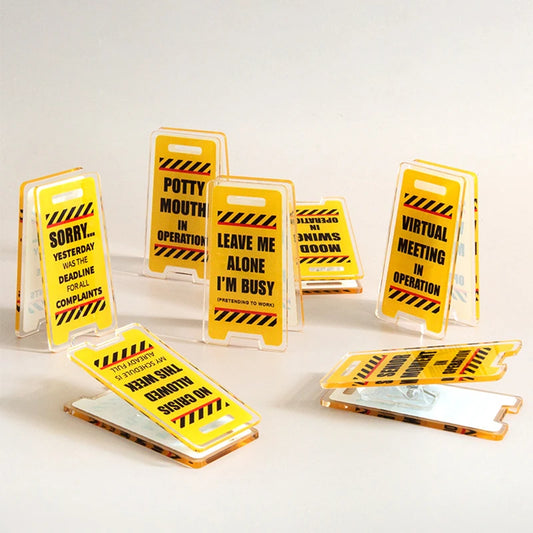 Acrylic Desk Sign "Leave Me Alone, I'm Busy" - Humorous Office Decor, Unisex Gift For Coworkers, Versatile Room Decor