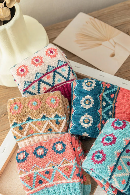 5Pairs New Design Witner Socks Thick Warm Christmas Socks Man Women Couple Socks Free Size 9022