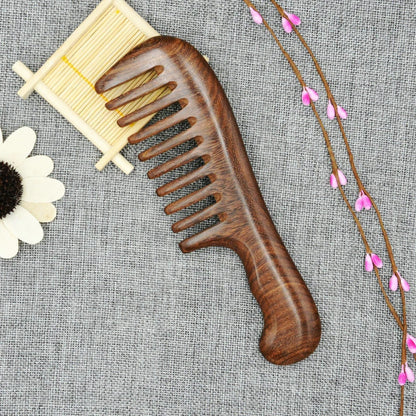 Natural Sandalwood Hair Combs Anti-Static Wooden Comb Massager Long Wide Tooth Detangle Sandalwood Comb Hair Care Household Gift