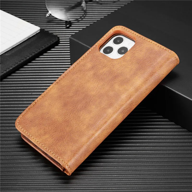 Detachable Magnetic Leather Phone Case for IPhone 16 Pro Max 15 12 13 11 14 Plus XS XR X SE 2022 Wallet Card Holder Cover Coque