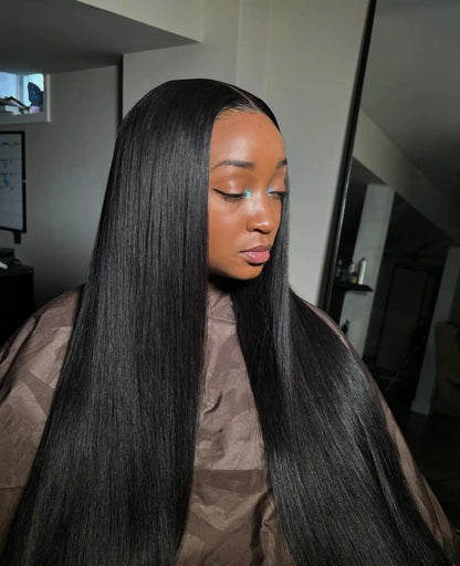 300% High Density 40 46 Inch Bone Straight 13x6 HD Lace Front Wigs Human Hair Brazilian 13x4 360 Full Lace Frontal Wig Pre Pluck