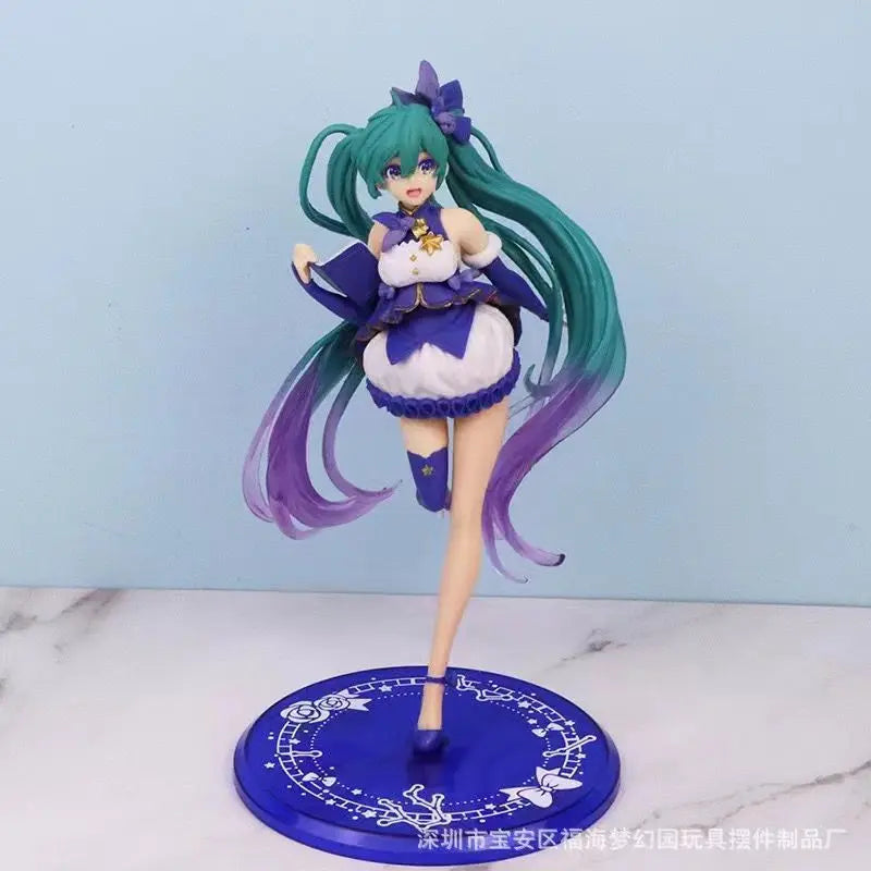 New Anime Miku Cute Kawaii Virtual Singer Miku Manga Statue Figurines Pvc Action Figure 15~25cm