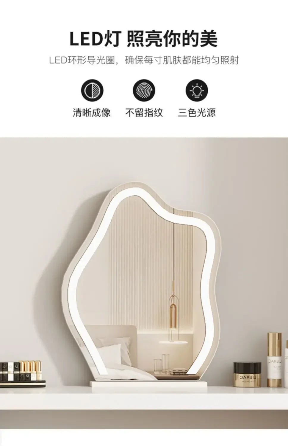 Luxury Dressing Table Drawer White Makeup Mirror Corner Desk Dresser Table Cabinet Organizers Storage Penteadeira Home Furniture