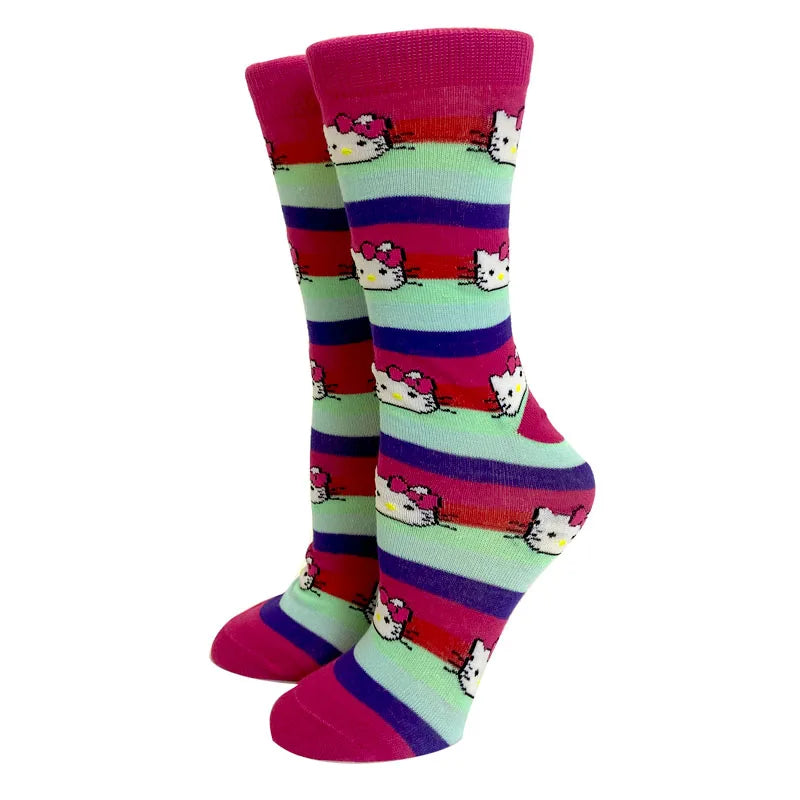 Anime New Fashion Colorful Funny Happy Casual Long Women Socks Dress Harajuku Cute cartoon Cat creative Men Socks Size 35-44