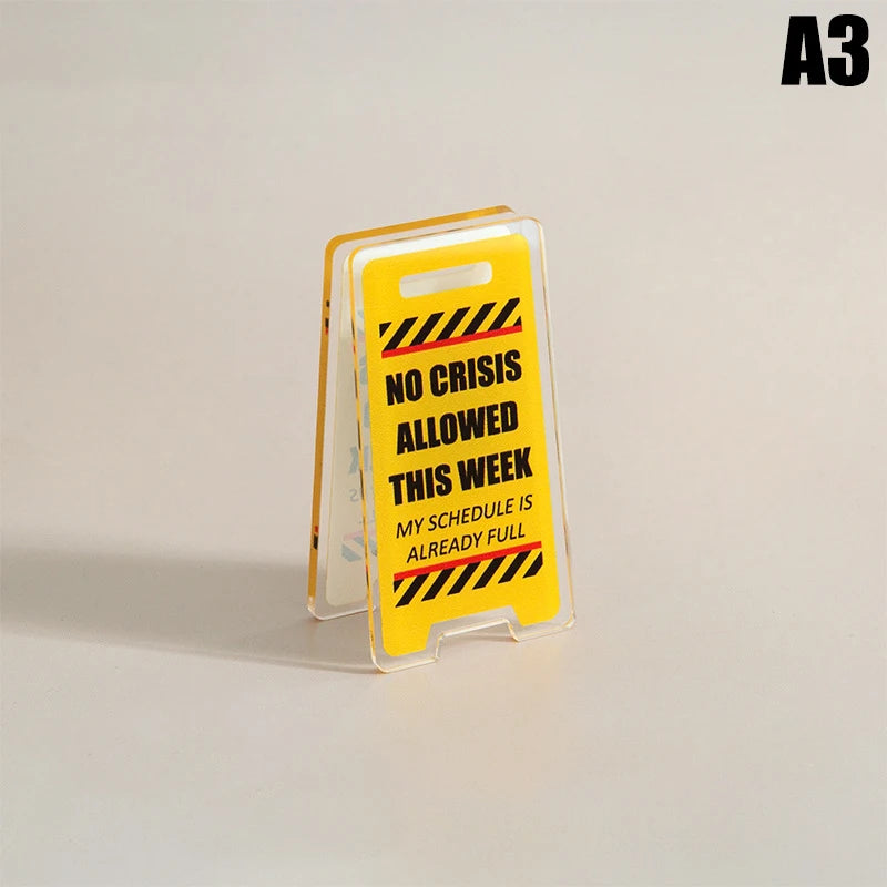 Acrylic Desk Sign "Leave Me Alone, I'm Busy" - Humorous Office Decor, Unisex Gift For Coworkers, Versatile Room Decor