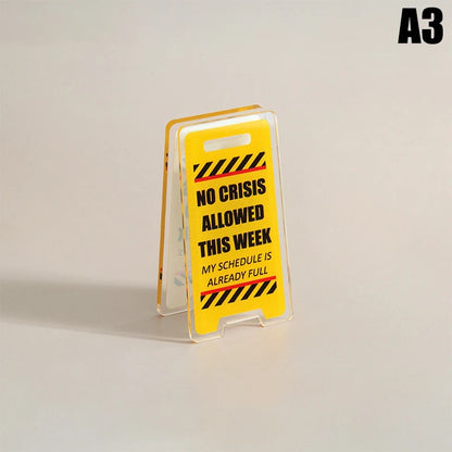 Acrylic Desk Sign "Leave Me Alone, I'm Busy" - Humorous Office Decor, Unisex Gift For Coworkers, Versatile Room Decor