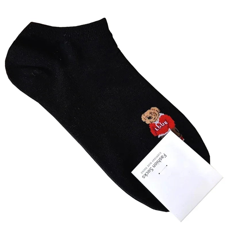 Good Quality Cartoon Elegant Lady Bear Women's  Cute Socks Cotton Harajuku Style Woman Novelty Breathable Sox Christmas Gifts