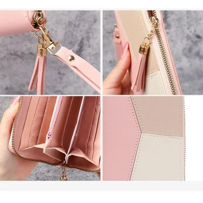 New Fashionable Japanese and Korean Large Capacity Zipper Wallet Long Wallet for Women Handheld Bag for Women