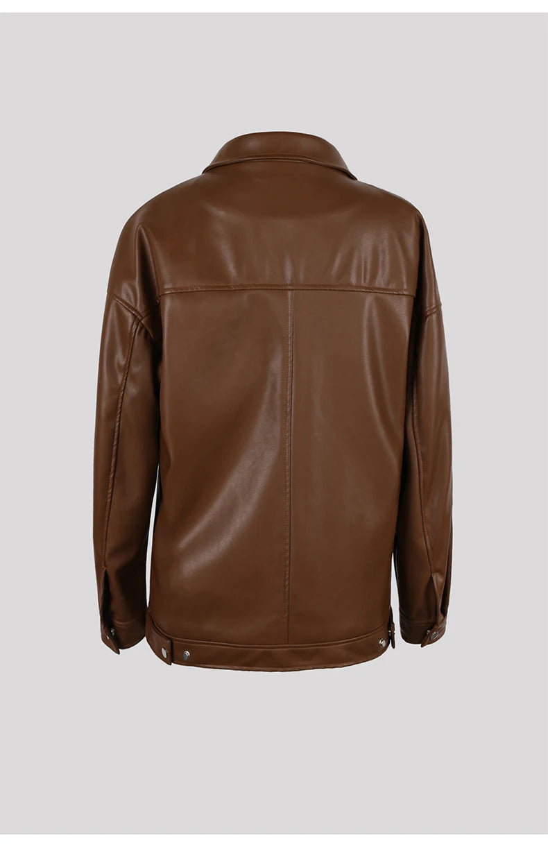 Mauroicardi Spring Autumn Cool Luxury Short Black Soft Light Pu Leather Jacket Men Zipper Casual Mens Jackets and Coats Fashion