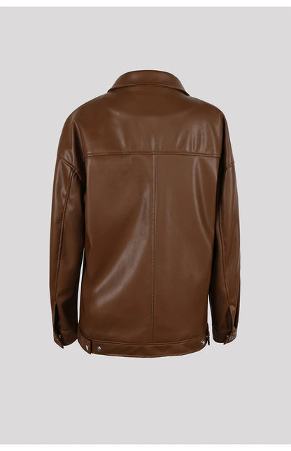 Mauroicardi Spring Autumn Cool Luxury Short Black Soft Light Pu Leather Jacket Men Zipper Casual Mens Jackets and Coats Fashion