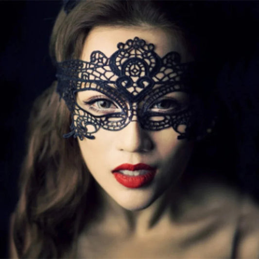 Black Queen Lace Mask Embroidery Appliques Party Costume Carnival Mask Woman Accessories Wedding Mask Halloween Masquerade Mask