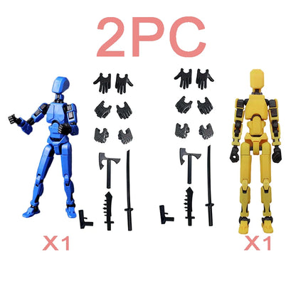 3PCS-Lucky Puppets 13 Doll,Multiple Styling Combinations Robot Model,Cheap Holiday Gift,Cool Robot Doll Desktop Decoration