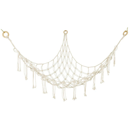 Stuffed Animals Storage Hammock Large Capacity Net Macrame Boho Home Kids Bedroom Decoration Corner Hanging Toy Organizer Nets