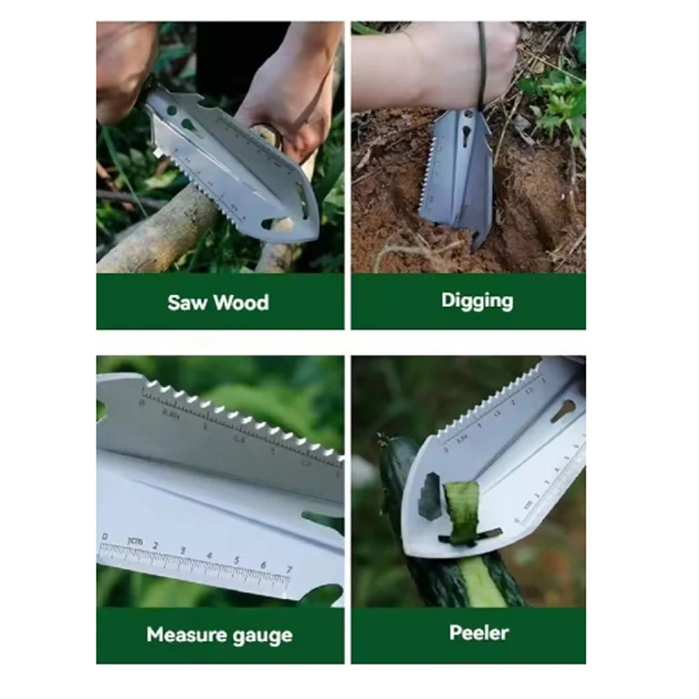 1PC Engineer Shovel Military Shovel Outdoor Multifunctional Folding Military Shovel Vehicle Camping Fishing Shovel Pickaxe