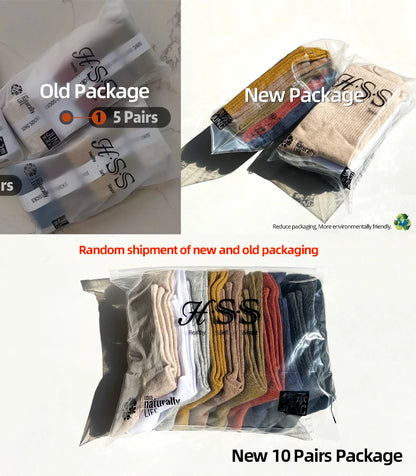 HSS 95% Combed Cotton Socks Men Business Dress Long Socks Casual Solid Color Spring Summer Black White Unisex Socks Comfortable