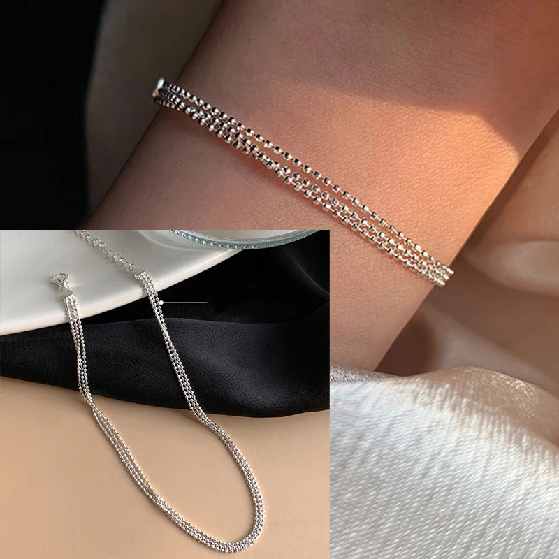VENTFILLE 925 Sterling Silver Diamond-Studded Butterfly Bracelet Women's Fashion Temperament Flower Adjustable Bracelet