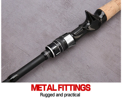 Telescopic Lure Rod 1.5M 1.8M 2.1M 2.4M Carbon Spinning Rod Baitcasting Fishing Pole 8g-25g Wooden Handle Casting Fishing Tackle