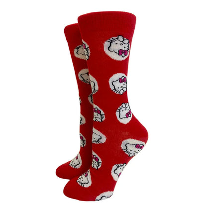 Anime New Fashion Colorful Funny Happy Casual Long Women Socks Dress Harajuku Cute cartoon Cat creative Men Socks Size 35-44