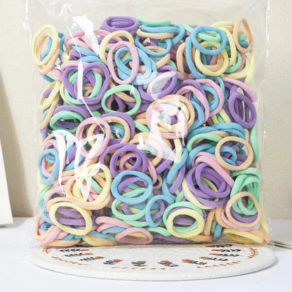 30-150PCS Women Girls Candy Colors Nylon Basic Scrunchie Hair Tie Ponytail Hold Hair Rubber Bands Fashion Hair Accessories