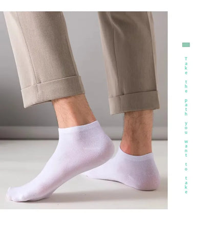 10 Pairs Women/Men Boat Socks Invisible Low Cut Silicone Non-slip Summer No-show Ankle Socks Solid Color Casual Breathable