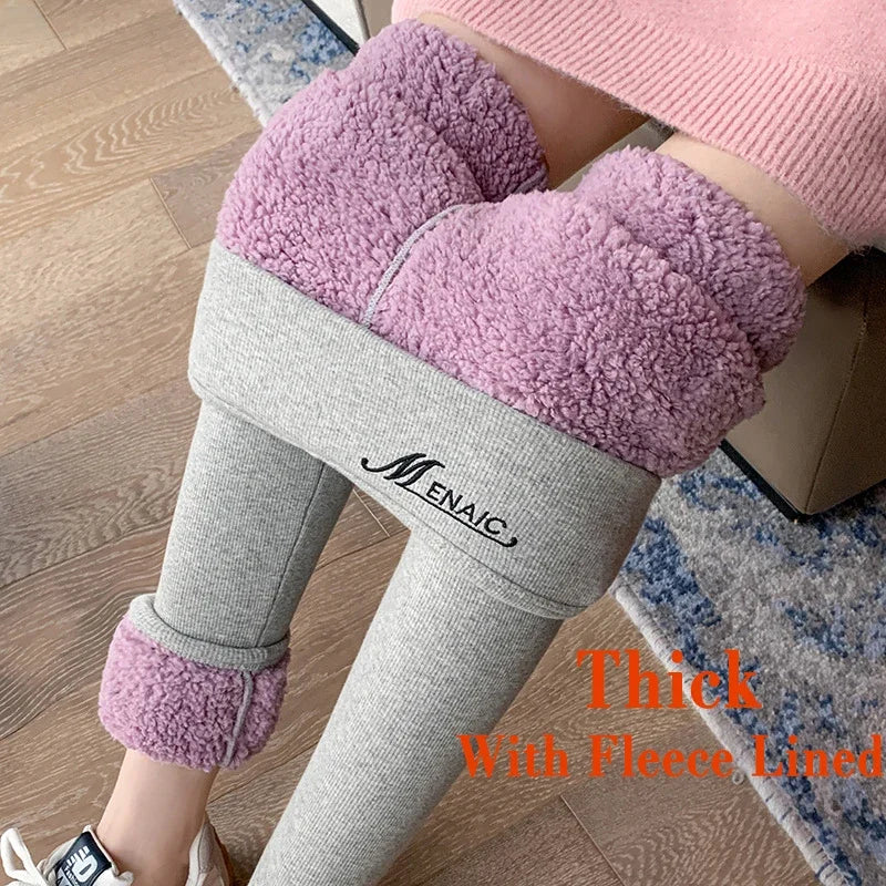 Ladies Winter Warm Thick Tights Thermal Leggings Fleece Lined Pants Skinny Long Johns Thermos Pantyhose Plus Size For Women