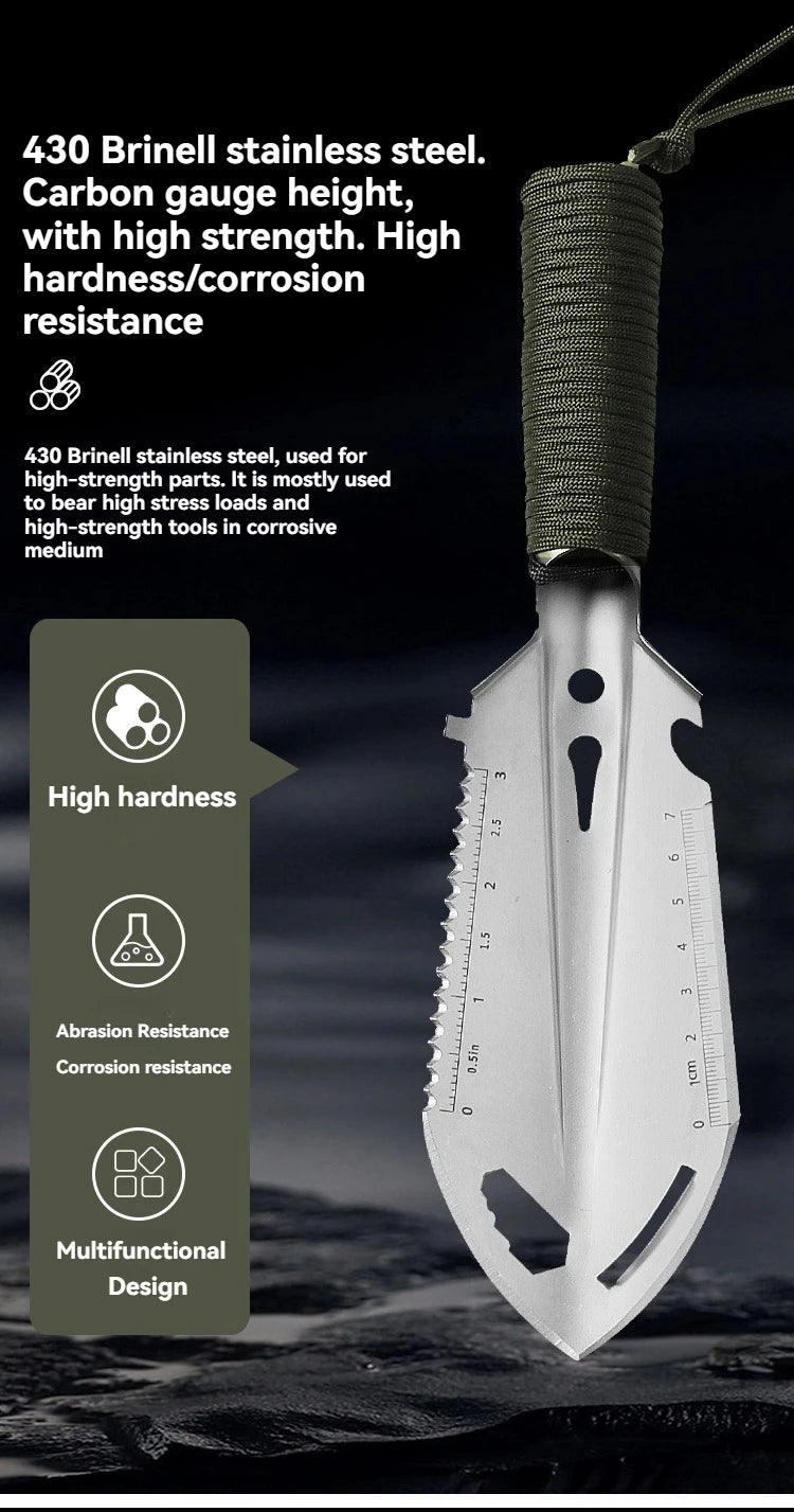1PC Engineer Shovel Military Shovel Outdoor Multifunctional Folding Military Shovel Vehicle Camping Fishing Shovel Pickaxe