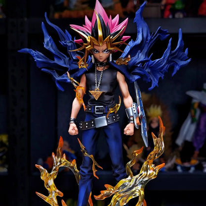 Yugi Muto Figure Dark Game Dimensional Figurine Duel Monsters Action Figures 28cm PVC Statue Collection Ornament Kids Toy Gifts